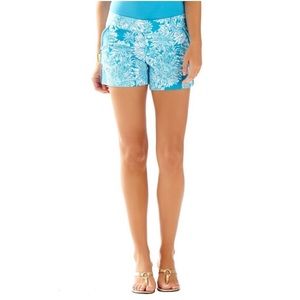 Lilly Pulitzer The Callahan Short Ariel Blue Lion in the Sun Cotton 12 Preppy